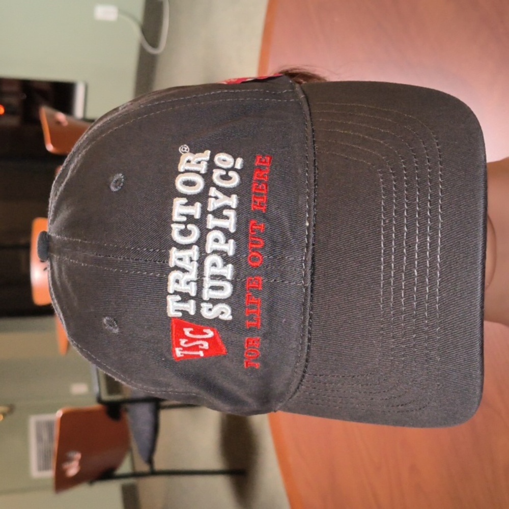 Tractor Supply Company TSC Gray Adjustable Strapback Embroidered Hat Cap NWT